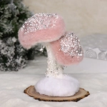 Фигурка новогодняя «Весёлые грибочки» 16*10*20 см, Розовый