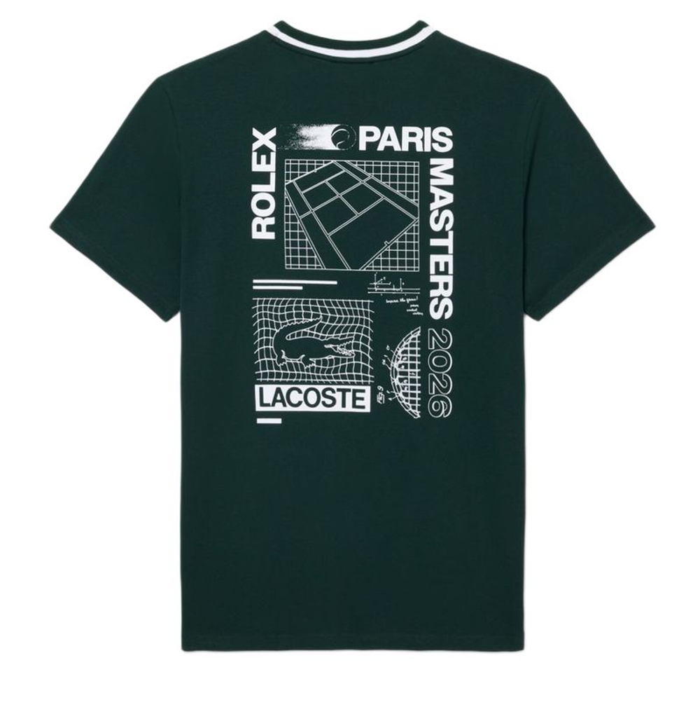 Мужская T-Shirt Lacoste Rolex Paris Masters - green