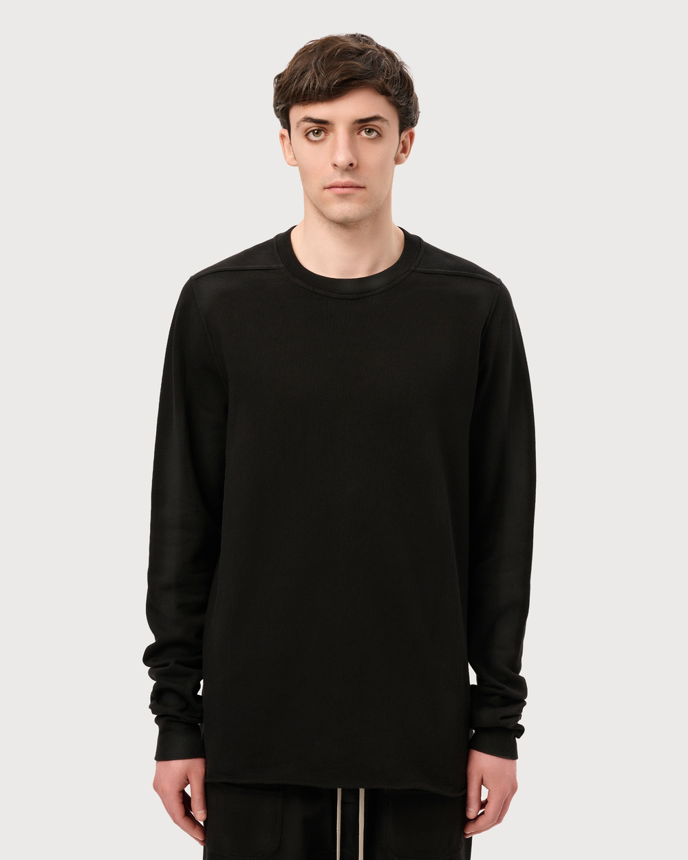 RICK OWENS DRKSHDW СВИТШОТ ЧЕРНЫЙ KNIT CREWNECK