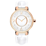 LOUIS VUITTON Wrist Watch Automatic Mechanical Movement Crocodile Leather Strap 28mm Silver Dial Women"s Watch