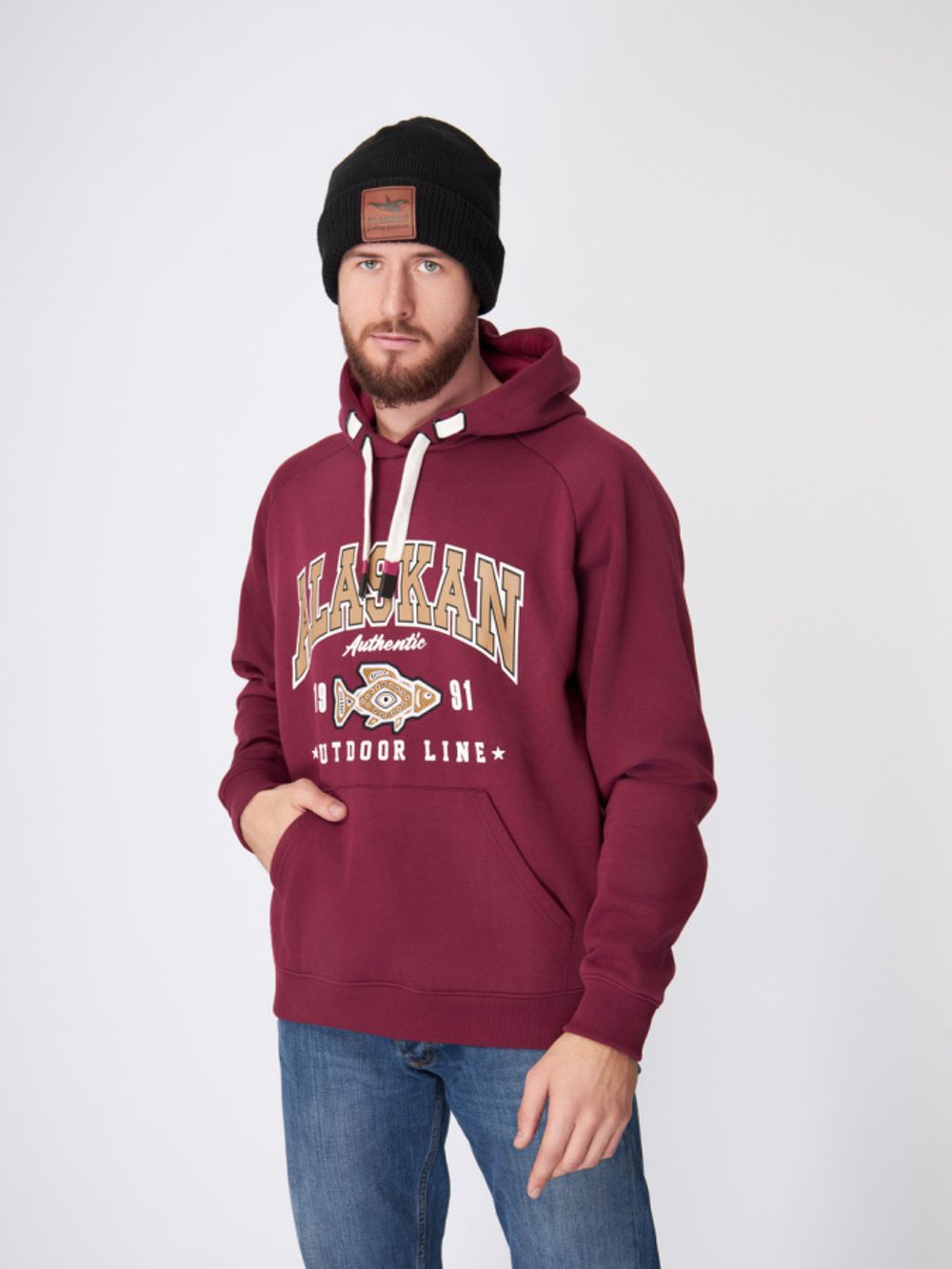 Толстовка Alaskan Promo Hoodie бордо L