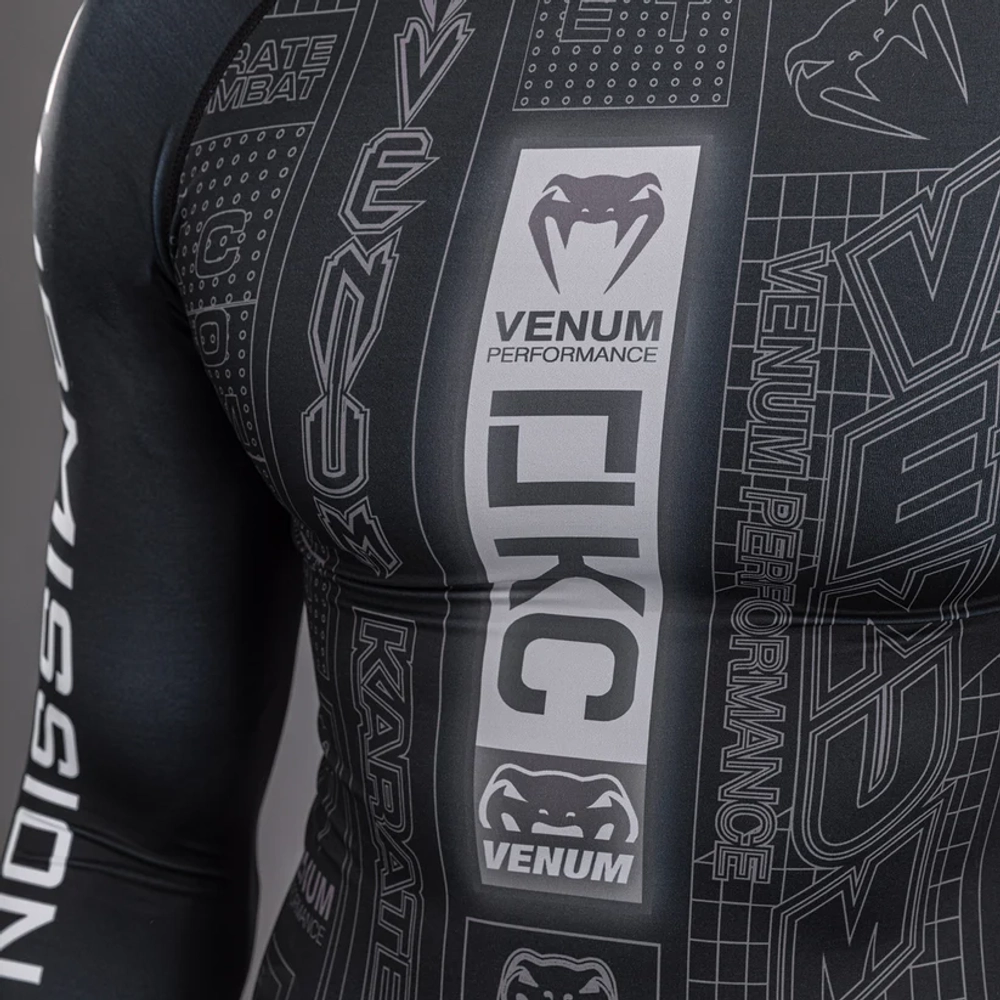 Рашгард Venum Karate Combat LS Black/Grey