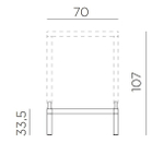 Комплект для увеличения высоты стола Nardi Kit Cube 70 High, табак