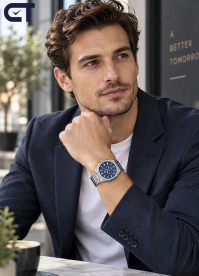 CASIO EFR-S108D-2AVUDF EDIFICE мужские наручные часы — стальная мужская модель с синим циферблатом и сапфировым стеклом