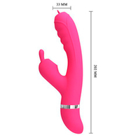 Розовый вибратор-кролик с мембранным стимулятором 20,2см Pretty Love Phoenix BI-014854