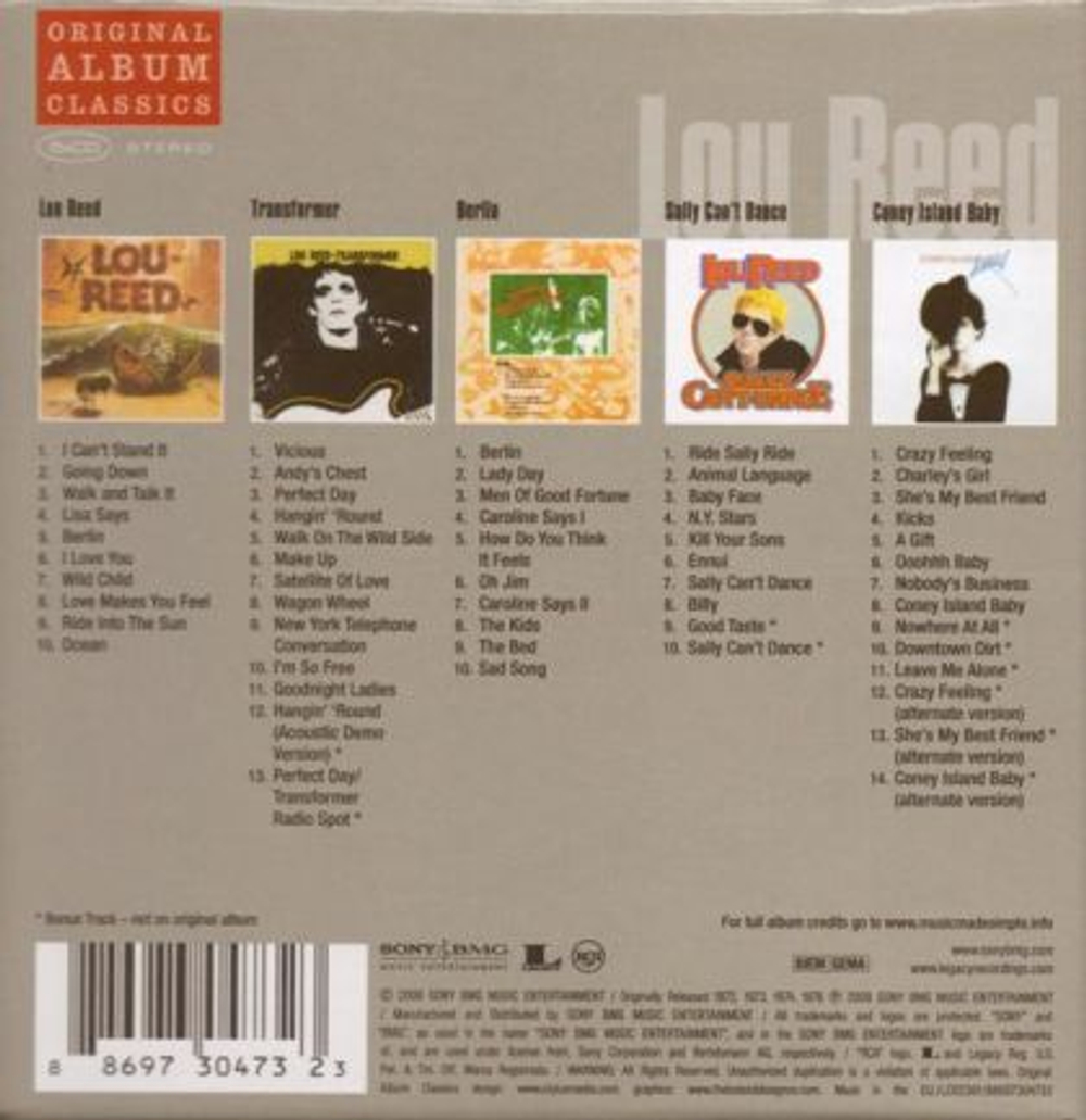 Lou Reed / Original Album Classics (5CD)