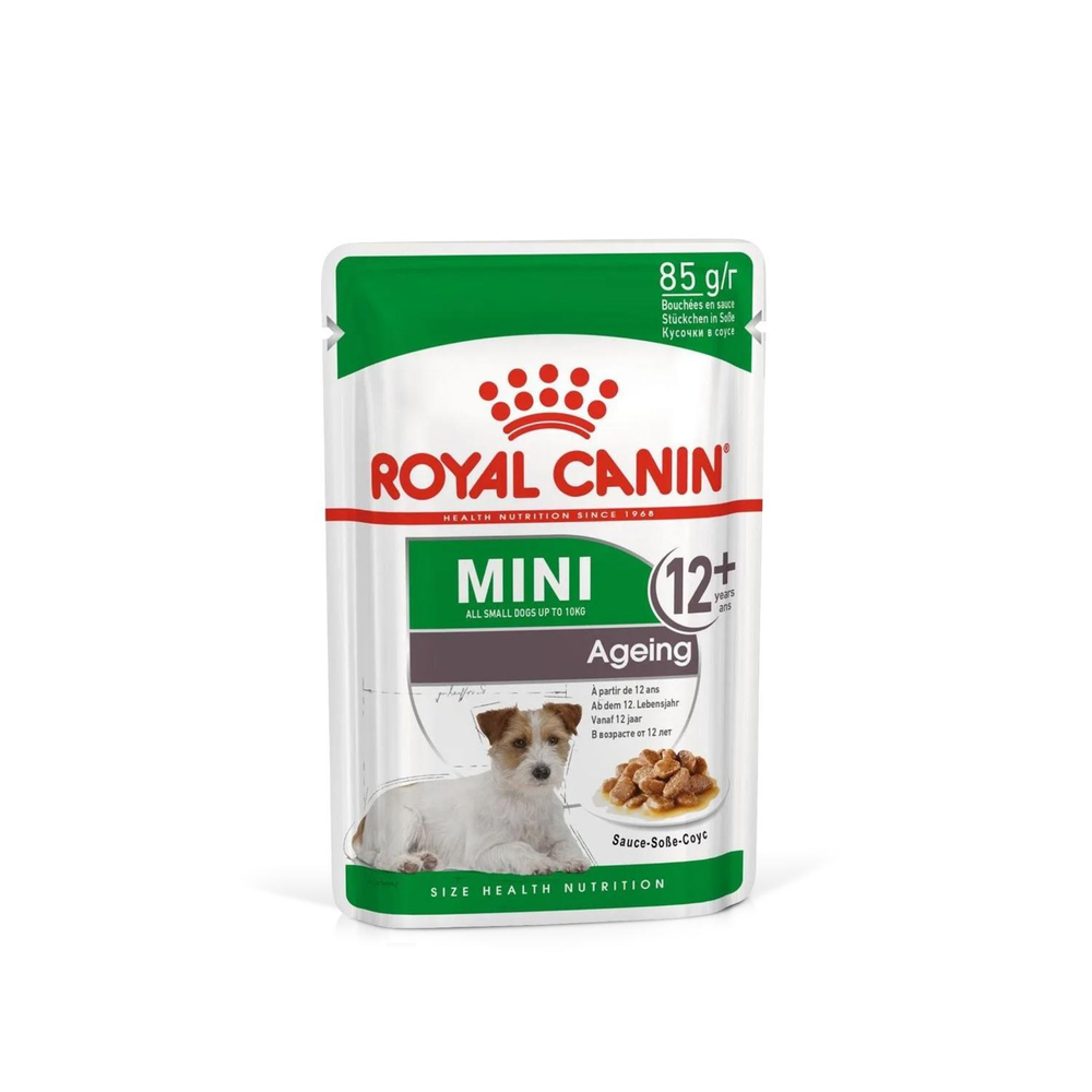 Royal Canin Mini Ageing 12+ Мини Эйджинг Корм влажный для стареющих собак мелких пород соус 85г