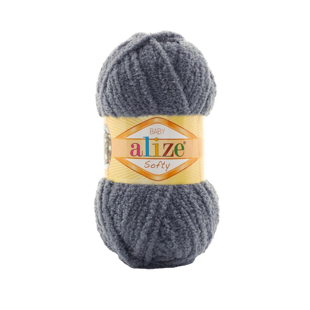 ALIZE "SOFTY" 100% Микрополиэстер, 50 гр., 115 м, Серый