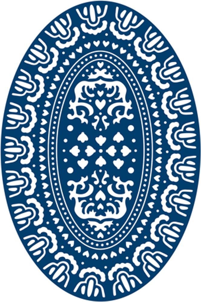 Нож фигурный для вырубки Викторианский овал, Tattered Lace