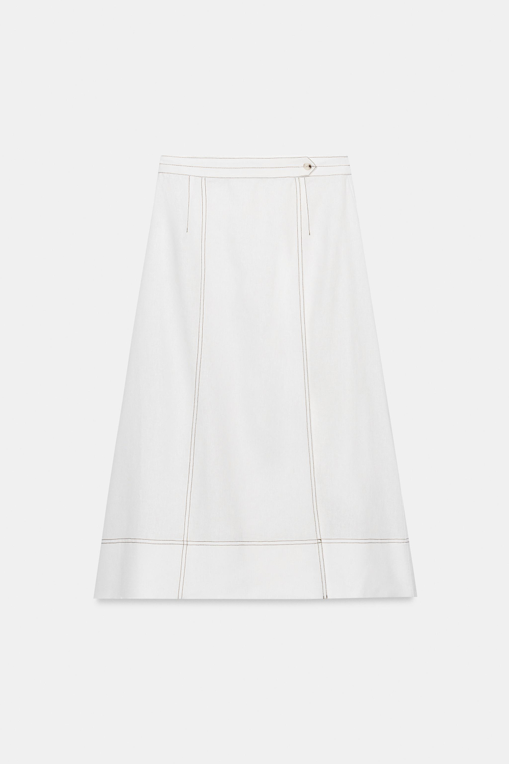ЛЬНЯНАЯ ЮБКА НА ЗАПÁХЕ СО СТРОЧКОЙ — ZARA