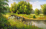 "Лето"-4241 ткань с нанесенным рисунком
