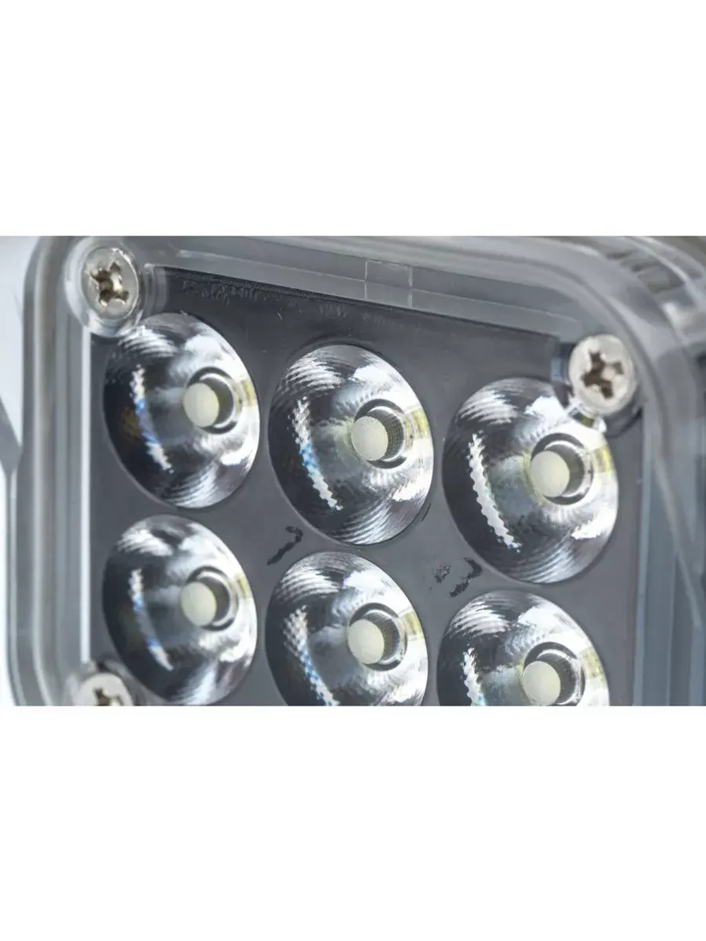 Фара NANOLED 25W, 6 LED, крепеж на рейлинг 22-36мм, серая