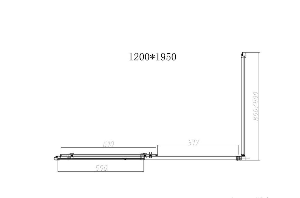 Душевой уголок Слим-Н (Slim-N) VSR-4SN9012CL, 1200*900, хром, стекло прозрачное,