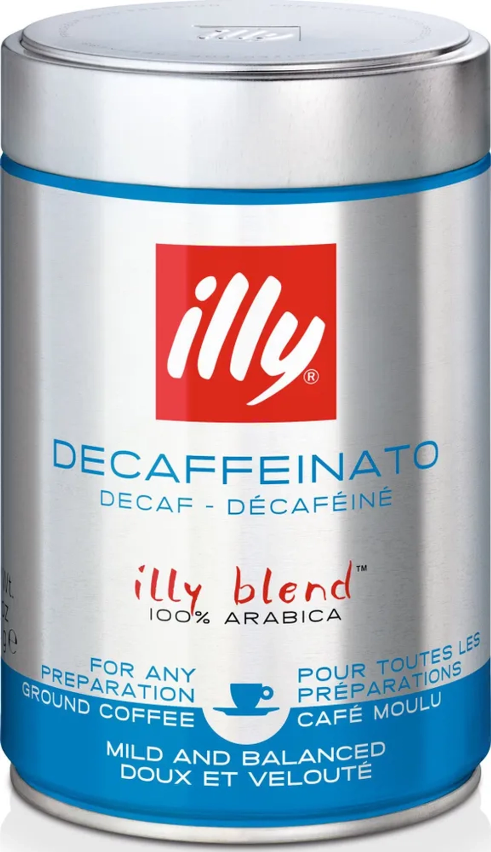 Кофе молотый illy Decaf, без кофеина, 250 г