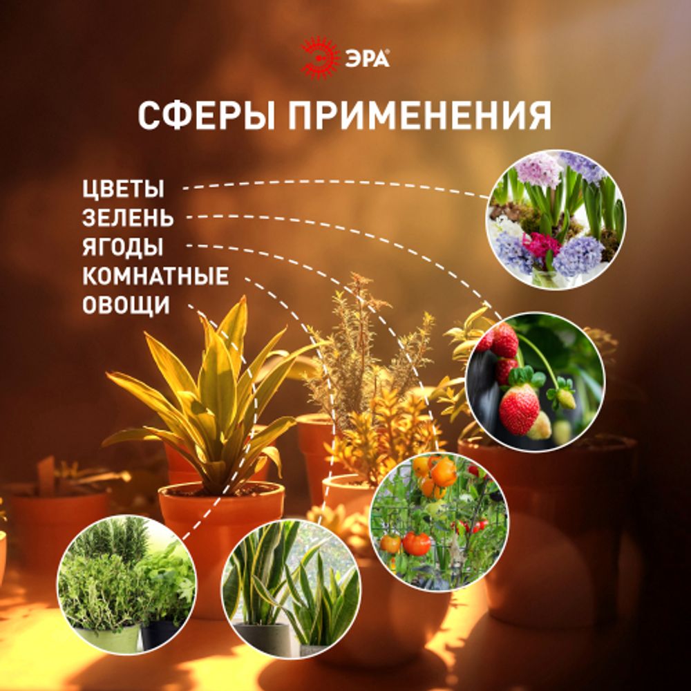 Светильник для растений фитолампа светодиодная линейная ЭРА GREEN LINE ФИТО-35W-PFR-GR полного спектра 35 Вт | Линейные фито светильники