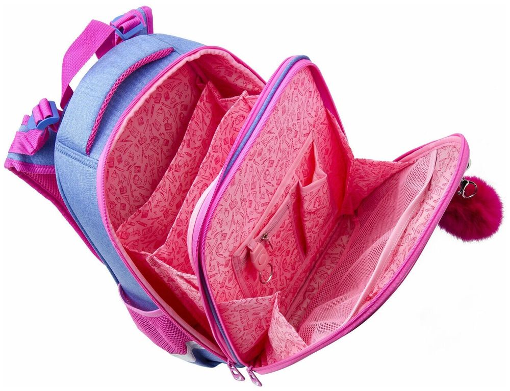 Ранец BRAUBERG PREMIUM, 2 отделения, с брелком, Hummingbird, 38х29х18 см, 227821