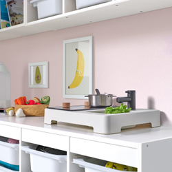 IKEA STENMUS  (ИКЕА СТЕНМУС)  -  Игрушечная мини-кухня - белый/чёрный