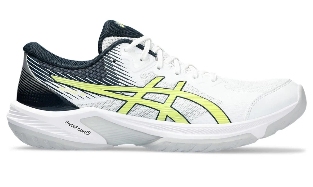 Мужские кроссовки для сквоша/бадминтона Asics Beyond FF - white/glow yellow