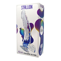 Прозрачный фаллоимитатор на присоске 22см Adrien Lastic Alive Stallion Jelly Dildo