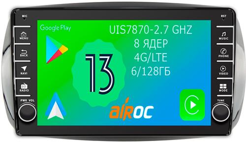 Магнитола для Smart ForTwo/ForFour 2014-2022 - Airoc AB-2509 (кнопки и крутилки), Android 13, Быстрая, SIM-слот, CarPlay