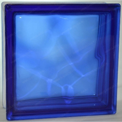 Купить Стеклоблок синий полуматовый      окраска в массе Vitrablok 19x19x8