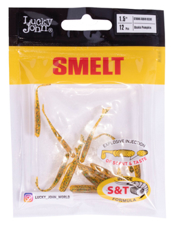 Слаги съедобные Lucky John Smelt 1.5" (3.8 см), цвет PA19, 12 шт