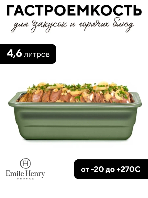 Гастроемкость "Emile Henry" салатовая 4,6 л