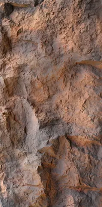 Полиуретановая панель под камень, Джинжер Рыжий / PU ROCK STONE Ginger (Рыжие) 1200х600х56 мм