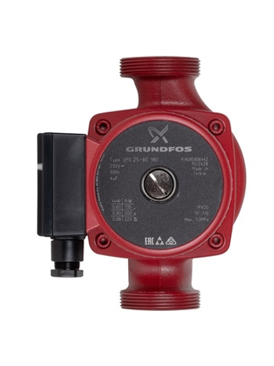 Насос циркуляционный GRUNDFOS UPS 25-80 EU, без гаек
