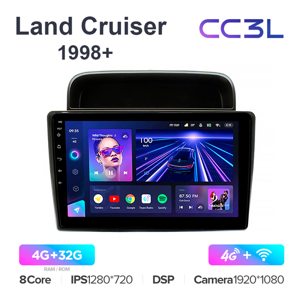 Teyes CC3L 10,2"для Toyota Land Cruiser 1998+