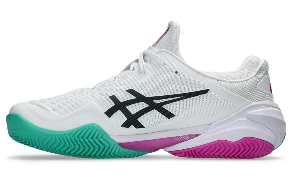 Мужские кроссовки теннисные Asics Court FF 3 Clay - white/digital sakura