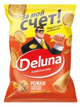 Кукурузные снеки Deluna Рожки со вкусом Чили Тако 85 г x 4 шт