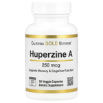 California Gold Nutrition, гуперзин А, 250 мкг, 90 растительных капсул