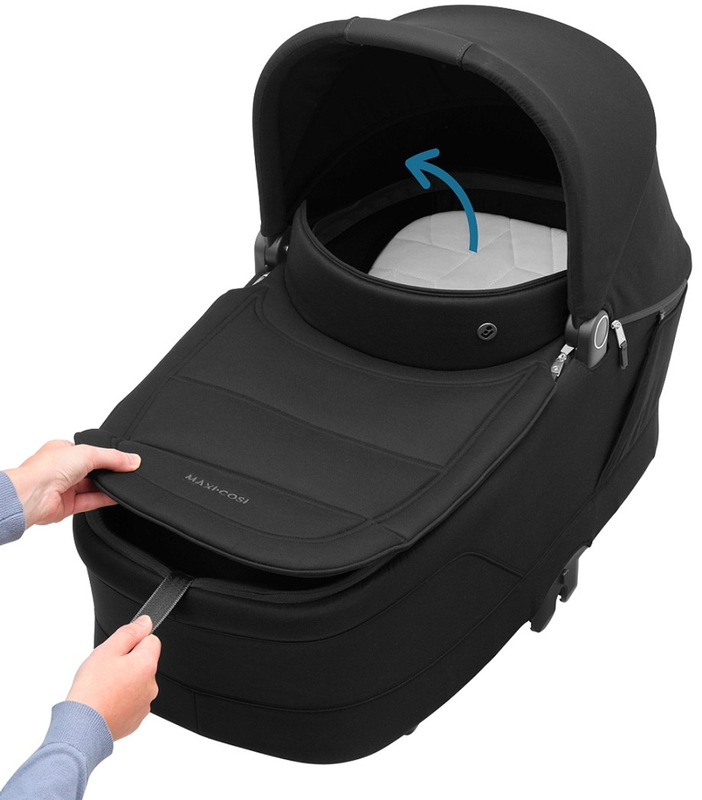 Коляска детская Maxi-Cosi Oxford Plus 3 в 1 с автокреслом CabrioFix Essential black 1978390110 PlusTwillic Black/Черный