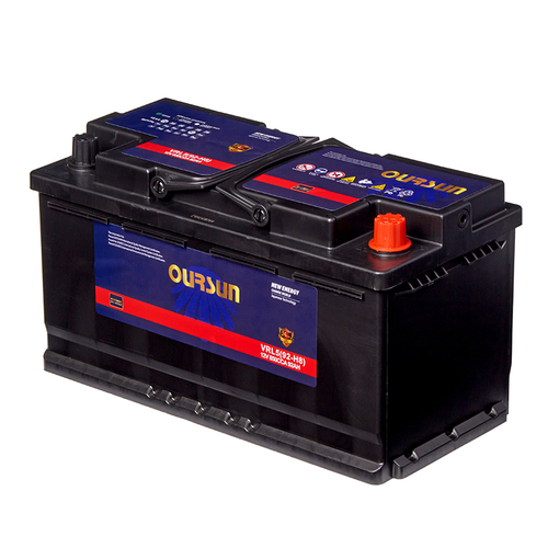 Аккумулятор OURSUN DIN AGM VRL5 (92-H8), 92Ah, 850A, 353x175x190, бортик VRL592H8