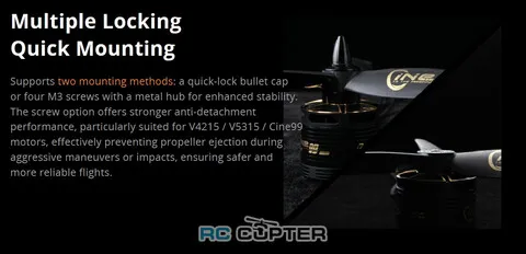 Пропеллер нейлоновый C13x10x3 трёхлопастной Cinelifter T-Motor (пара)