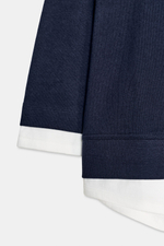 ТОЛСТОВКА С ДЛИННЫМИ РУКАВАМИ И КОНТРАСТНОЙ ВСТАВКОЙ — ZARA