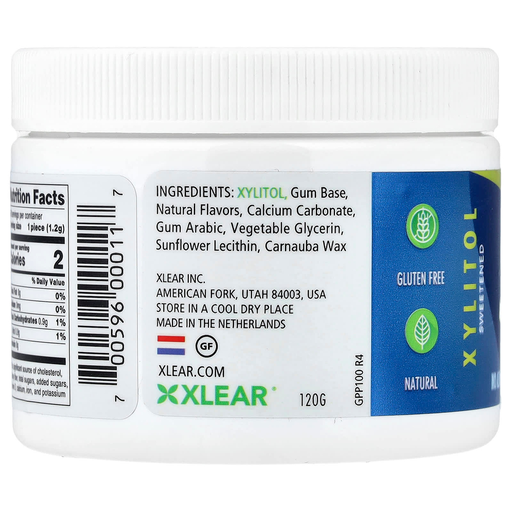 Xlear, Spry®, Dental Defense System, жевательная резинка без сахара, натуральная перечная мята, 100 шт.