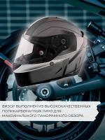 Шлем SHIRO SH336 RAISER grey 2XL