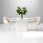 Стол Bradex Home Festa 140x85x77см, керамогранит белый мрамор