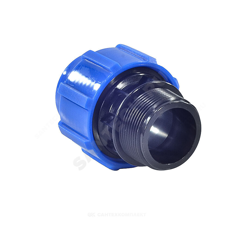 Муфта компрессионная ПЭ Дн 63х1 1/4" НР Ру16 ТПК-АКВА 50031463