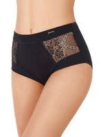 Высокие трусики Charm Cotton с кружевными вставками (Размер: XXL) (Цвет: телесный)