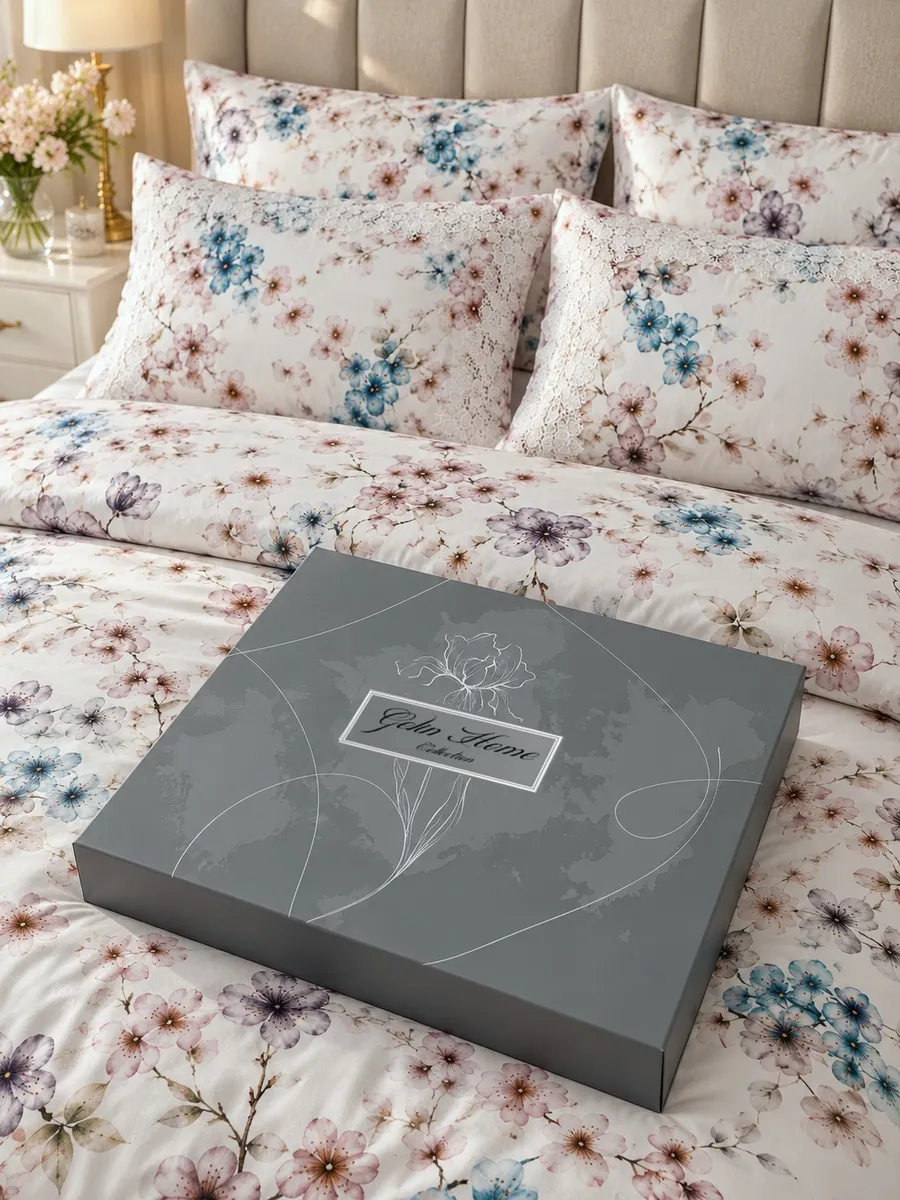 Gelin Home КПБ 6 пр. ZENAN синий цвет пододеяльник 200*220, простынь 240*260, наволочки 50*70 2шт, декоративные наволочки 50*70 2шт GLNN545 — фото 8