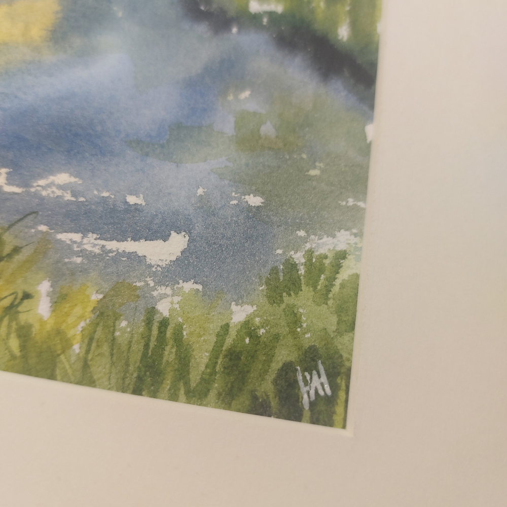 Картина акварельная авторская в паспарту 21х30 см на стену для интерьера "Белка"