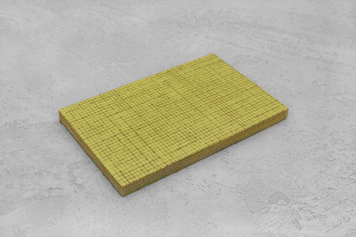 Джутовая микарта, плашка 130x80x8(+)мм жёлтая