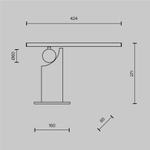 Настольная светодиодная лампа Maytoni Monumento MOD467TL-L9B3K