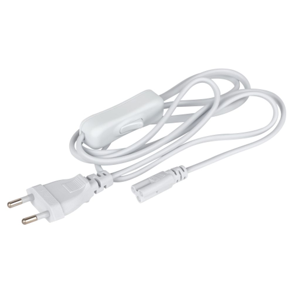 Кабель питания для линейного светильника ЭРА FTS-C5-plug-1,5 1,5 м с выключателем коннектор IEC C5 | Аксессуары для фито светильников