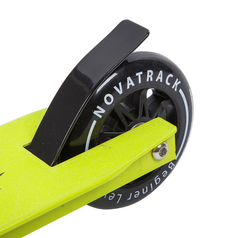 Самокат трюковый NOVATRACK WOLF'20, черно-зеленый
