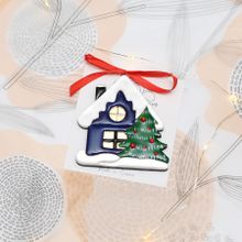 Ёлочная игрушка "Домик" со стразами Swarovski