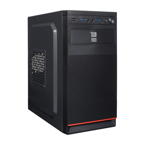 УЦЕНКА_Корпус BaseTech M3406, Без БП, mATX, чёрный, 2xUSB3 (RMA_BT-M3406-B) {царапина на верхней стороне}